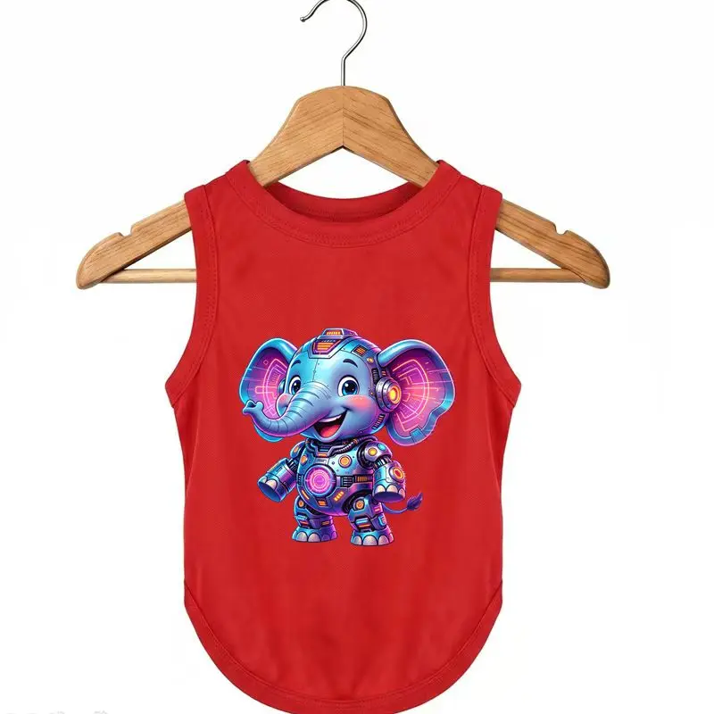 

Adorable Robot Elephant Dog Vest Summer Breathable Pet Outfit