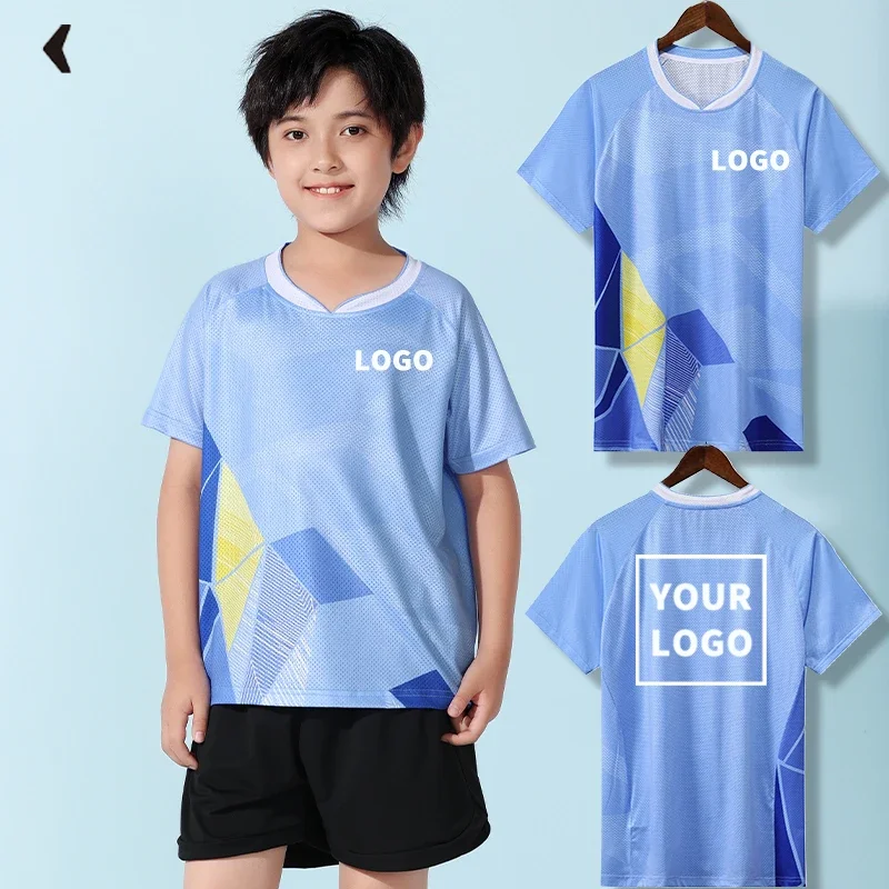 

Kids Short Sleeve Badminton Shirt Clothing Table Tennis Kids Badminton Clothes Training Ping Pong Quick Dry Golf Shirts GJ258