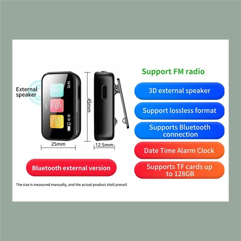 【المنتجات الأكثر مبيعًا】شاشة MP4 الرياضية للجري بسعة 32 جيجابايت وشاشة لمس كاملة ومشغل MP3 بلوتوث صغير HIFI للموسيقى الإلكترونية ومسجل صوت راديو FM