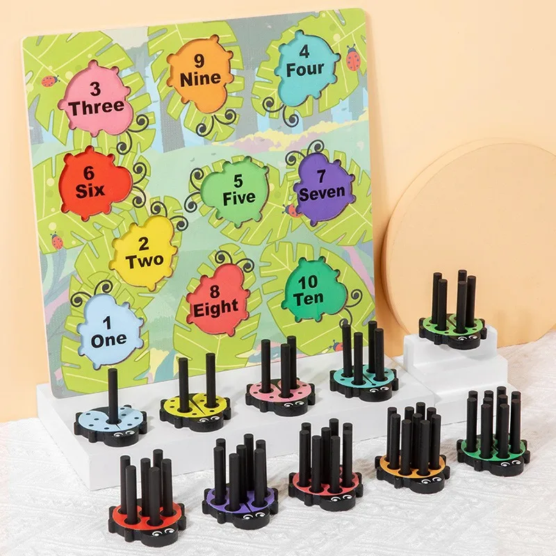 Cyfrowe narzędzie edukacyjne dla dzieci do dopasowywania, zabawka do wczesnej nauki rozpoznawania liczb i identyfikacji kolorów.