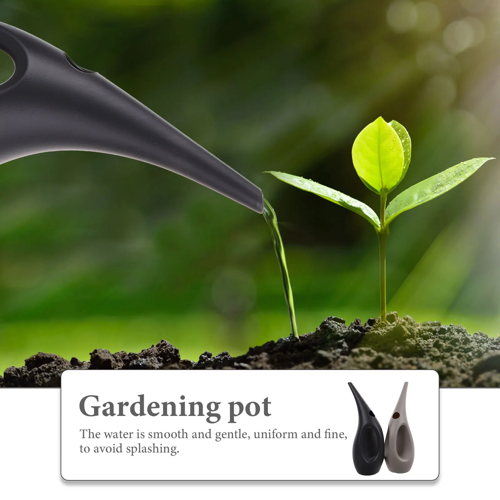 

2Pcs Long Spout Watering Can Large Capacity Durable Plastic Garden Pot Lightweight Flower Kettle Home Gardening Sprayer Elegant