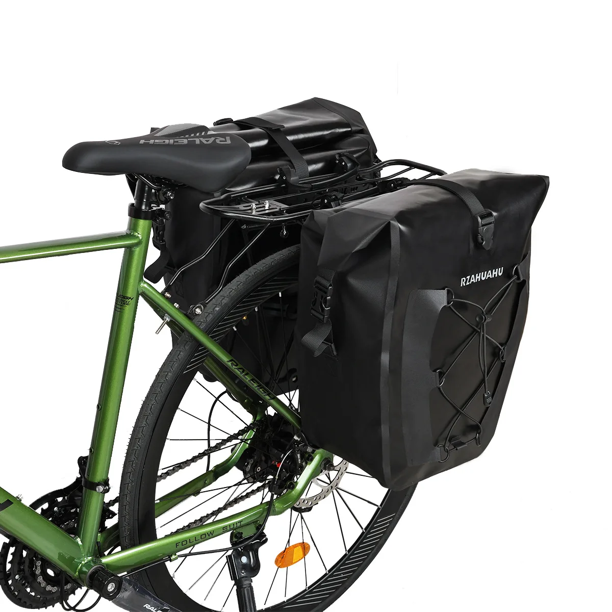 Heavy Duty Oxford Bicycle PannierBags Waterproof Bike Rear Rack Pack Durable Cycling Touring Bag for Mountaineering Camping Trip