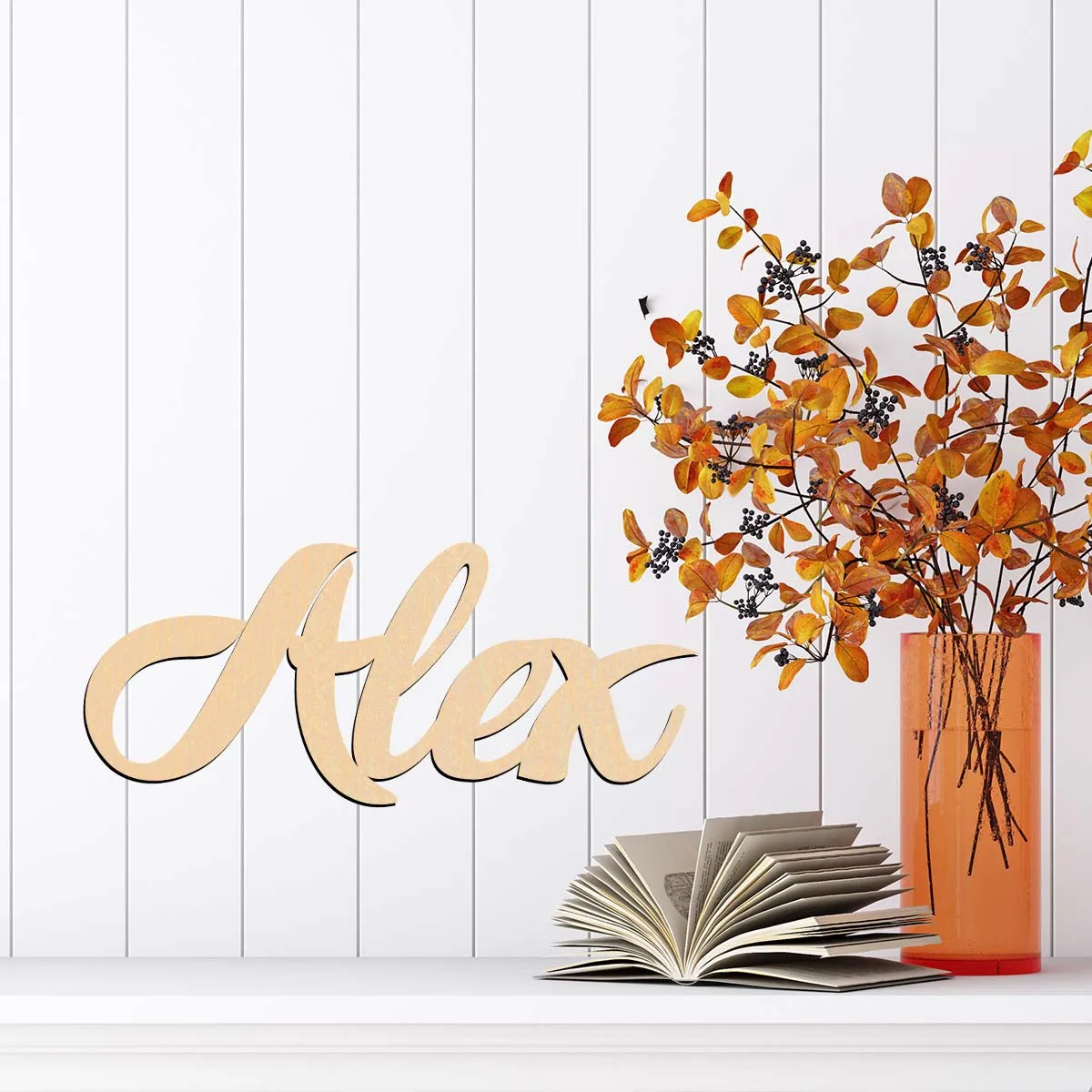 1 قطعة مثال أليكس مضحك اسم مخصص لوحة خشبية علامة خشبية مقطوعة بالليزر علامة يدويا مع حروف مخطوطة أنيقة