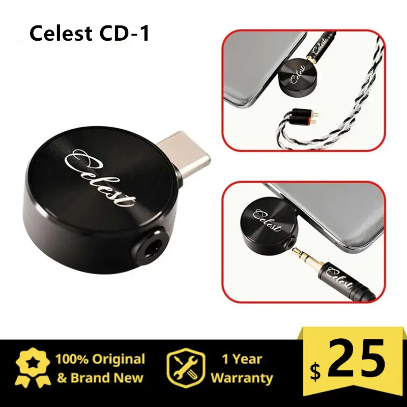 

New Celest CD-1 USB Type-C to 3.5mm Decoding DAC Amp 384kHz/32bit Headphone Adapter Chip Converter For HiFi Music Earphone