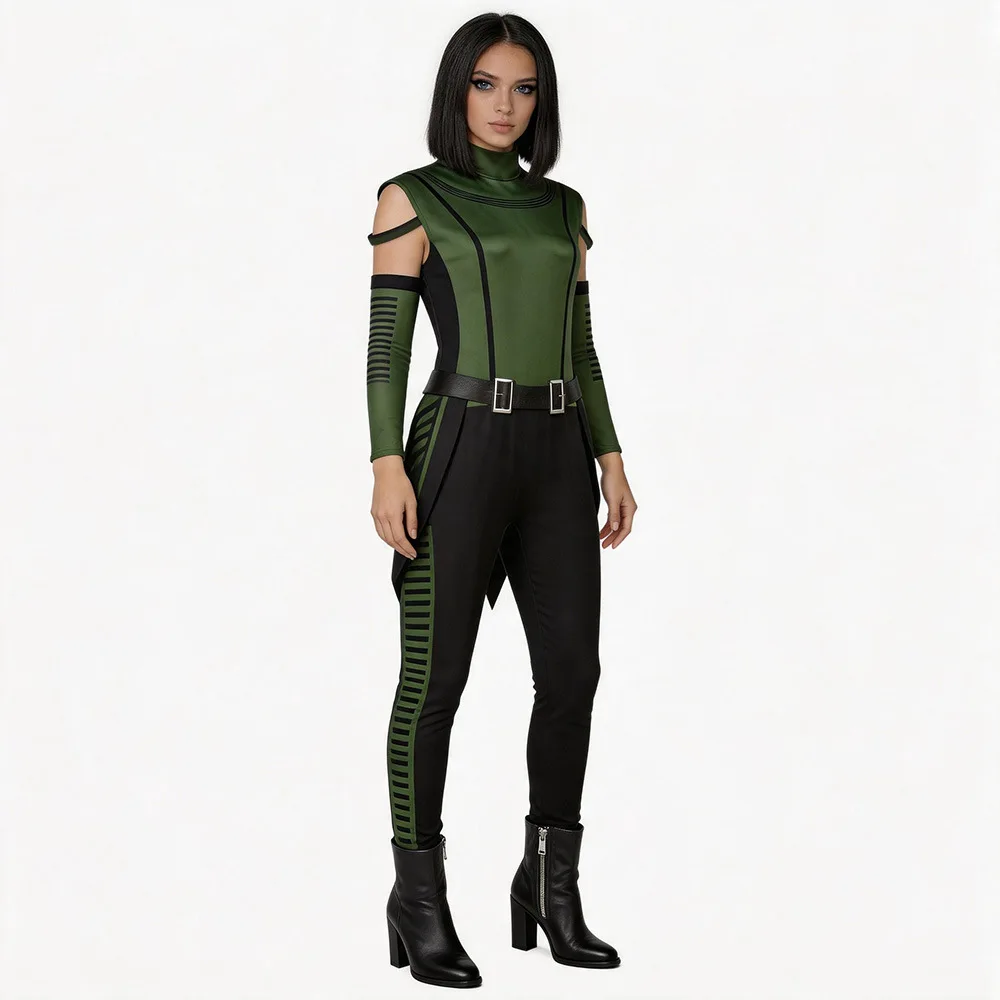 Mantis Cosplay Costume Guardians of the Galaxy 3 Jumpsuit Women Superhero Bodysuit Halloween Carnival Comic Con Outfit Full Set view 4