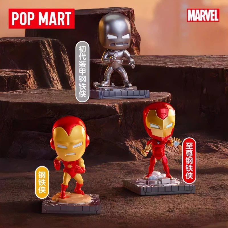 Figuras Coleccionables de la Serie Marvel Iron Man Chronicles de Popmart, Cajas Sorpresa, Juguetes, Adornos, Regalos Originales en Oferta