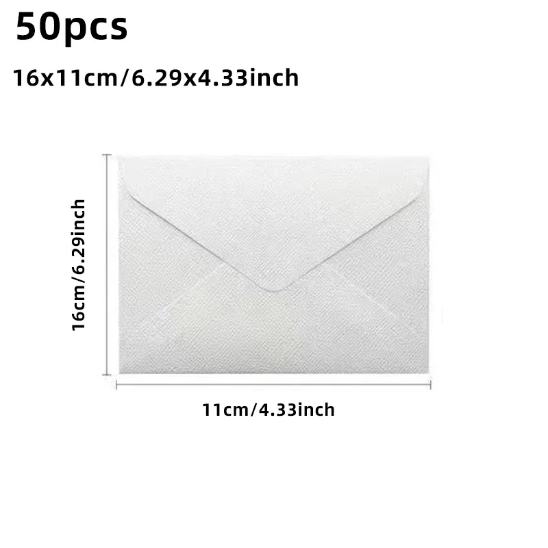 50 stks/partij 20.1x15.1 cm Enveloppen voor Trouwkaarten Business hoogwaardige 250g Textuur Papier Briefpapier Leveringen opbergtas