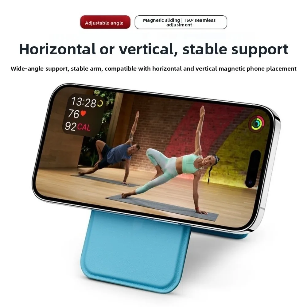 

Новая защелкивающаяся подставка для телефона, кошелек из искусственной кожи, безопасная магнитная подставка, противоугонная складная сумка-кошелек для карт для iPhone 16, 14, 13, 12