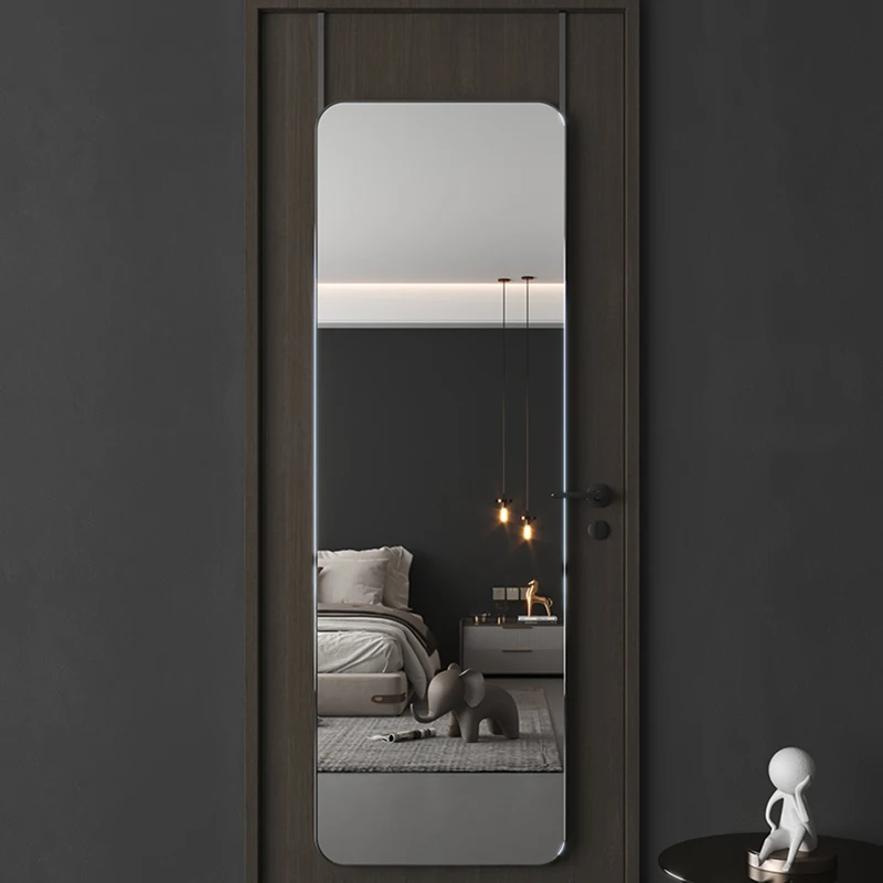 【Lifeideas】Full Length Mirror with Rounded Corners Door Hanging Black Mirror 37x147cm