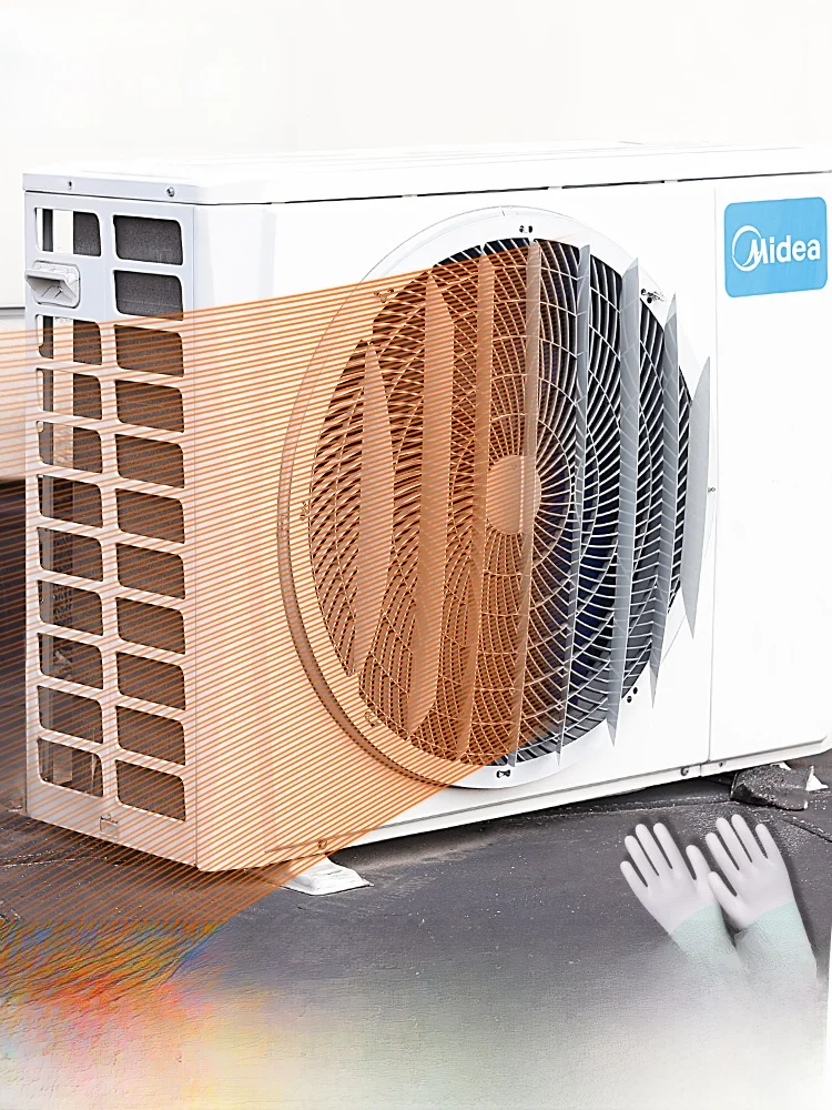 

Heat Resistant Wind Directional Cover for Air Conditioner Outdoor Unit No Drilling Required Flow Guiding Heat Blocking Louver