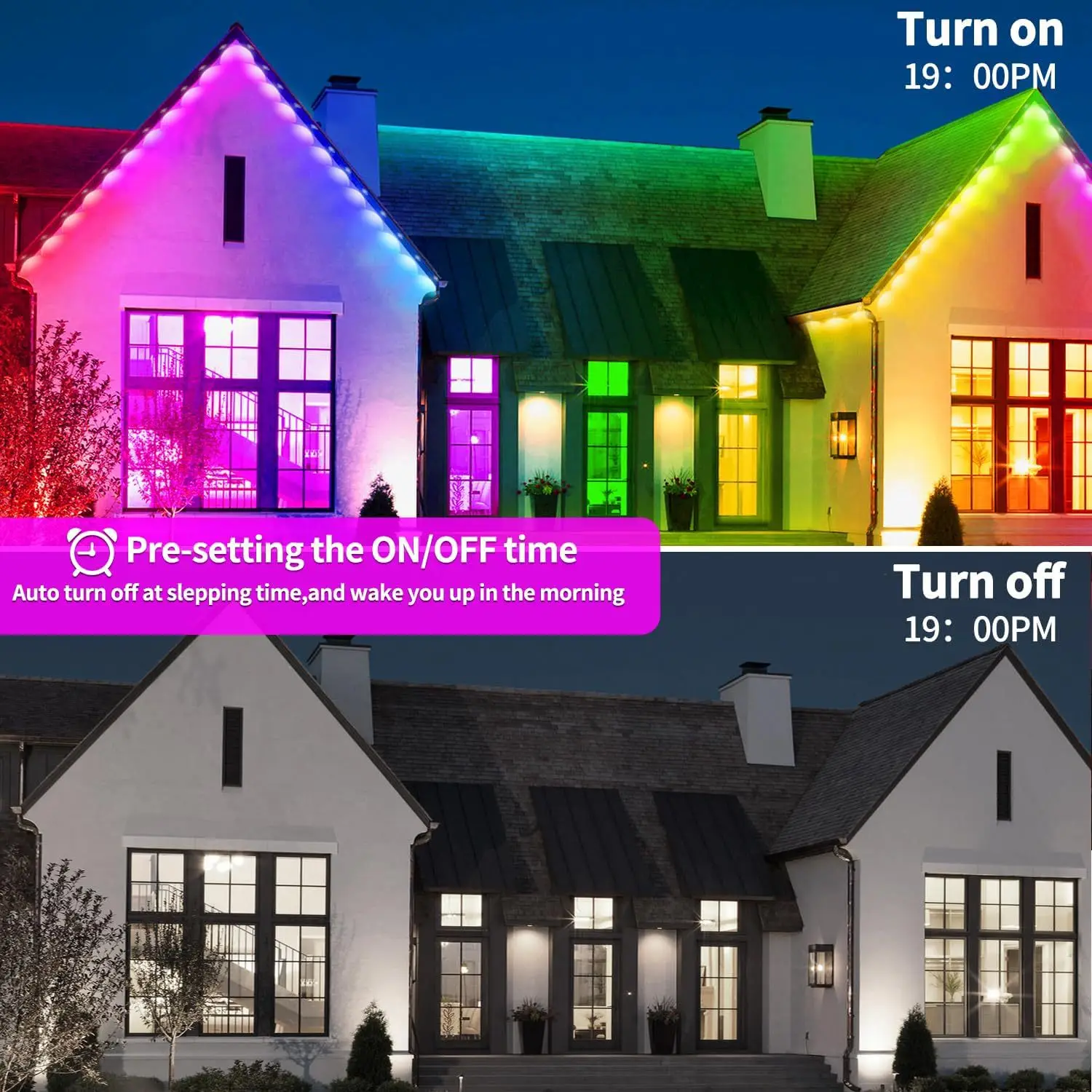 

All Holiday Smart RGB Outdoor Lights – Permanent Waterproof Multi-Scene Eaves Lighting