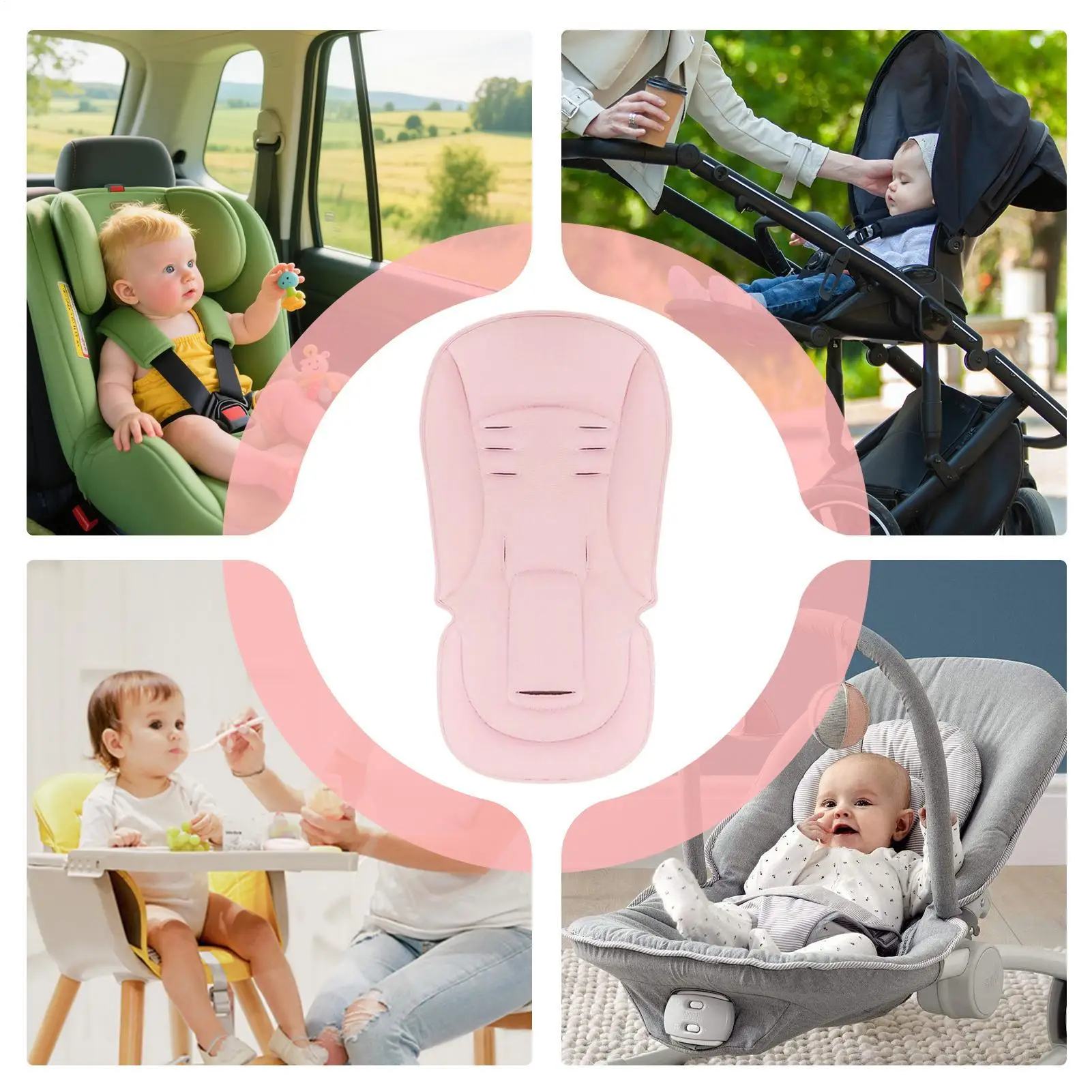 Stroller Liner Height Adjustment Cradle Mat Baby Car Seat Liners For Daily Walks Shopping Park Visits Travel Outdoor Beach