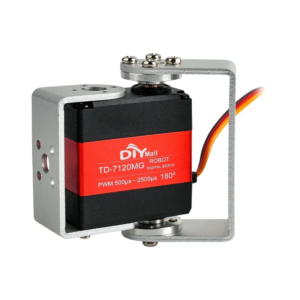 20KG Digital Servo TD-7120MG Zweiachsiger Metall-RC-Servo mit 180/270° Winkel, steuerbarem Stahlgetriebe und Kohlebürstenmotor für RC-Auto und Roboter – Detail 3