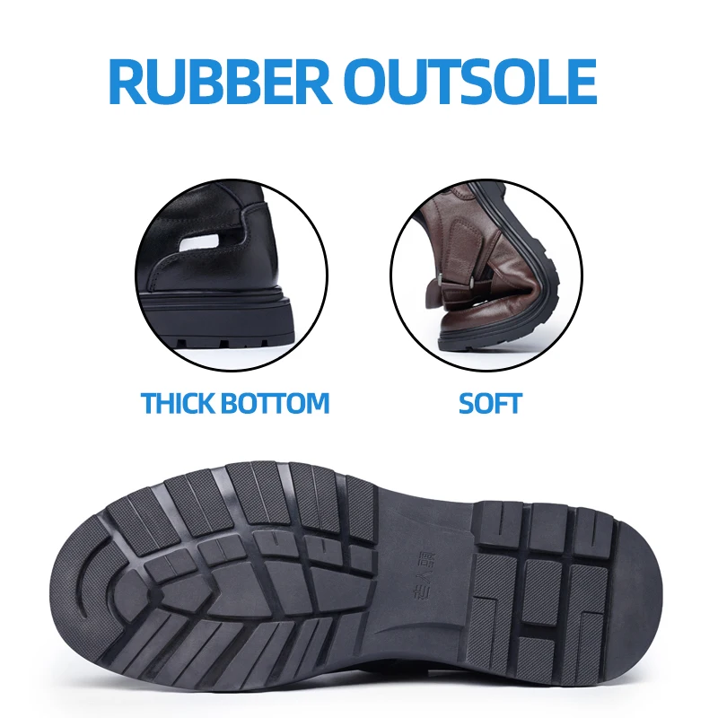 LAORENTOU leather sandals, men\'s breathable hollow hole shoes, toe wrapped cowhide, anti slip and wear-resistant casual shoes