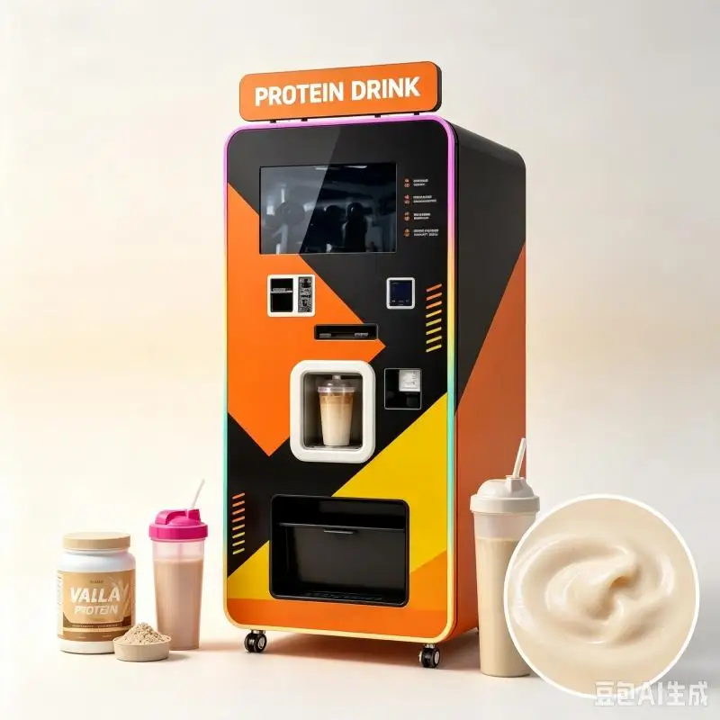 Customized Protein Shake Vending Machine Automatic Protein Beverage System Digital Mixing Technology Fitness Facility