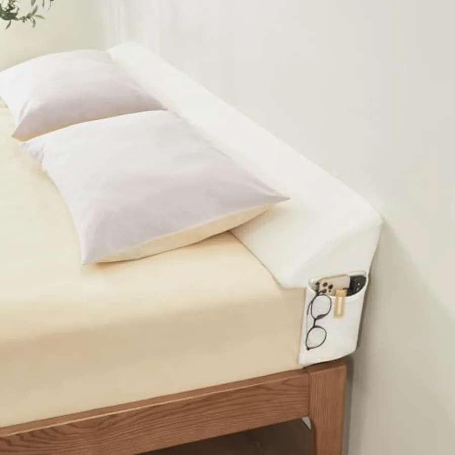 

Bed Wedge Gap Filler Queen 60"x 8"x 6" Wedge Pillow for Headboard Gap 0-8" Mattress Gap Filler Pillow Fill The Gap Between Matt