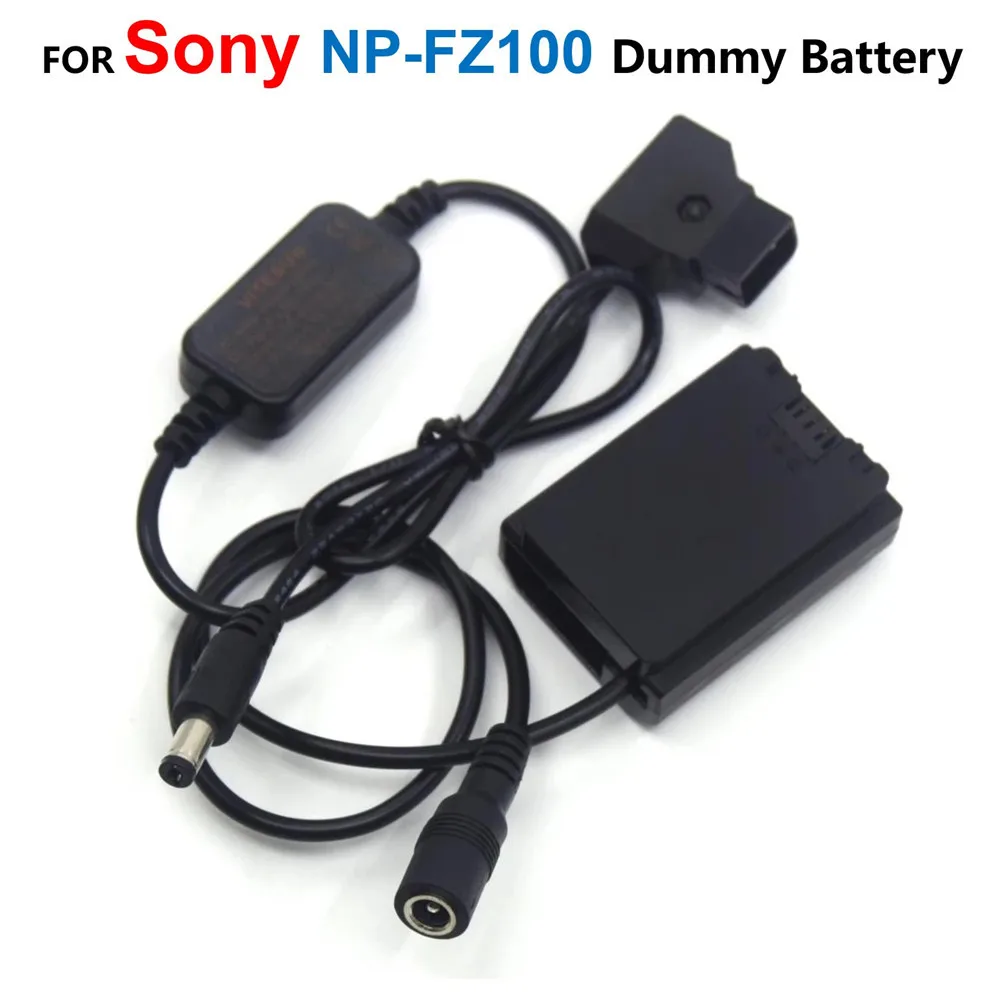 NP-FZ100 NPFZ100 Fake Battery Adapter+D-TAP Dtap 12-24V Step-Down Cable For Sony Alpha A9 A7RM3 A7RIII A7M3 ILCE-9 A6600 A7M4