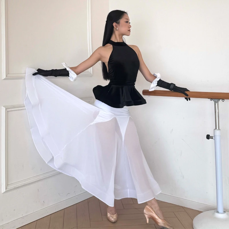 New Ballroom Dance Performance Dress Women Samba Latin Dance Costume Waltz Modern Dancing Dresses Adults Stage Clothes SL13804