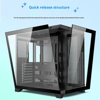 Power Train Dreamland PRO ATX Motherboard PC Gaming 360 Water-Cooled Sea View Room Double-Sided Glass Gaming Computer Case 2