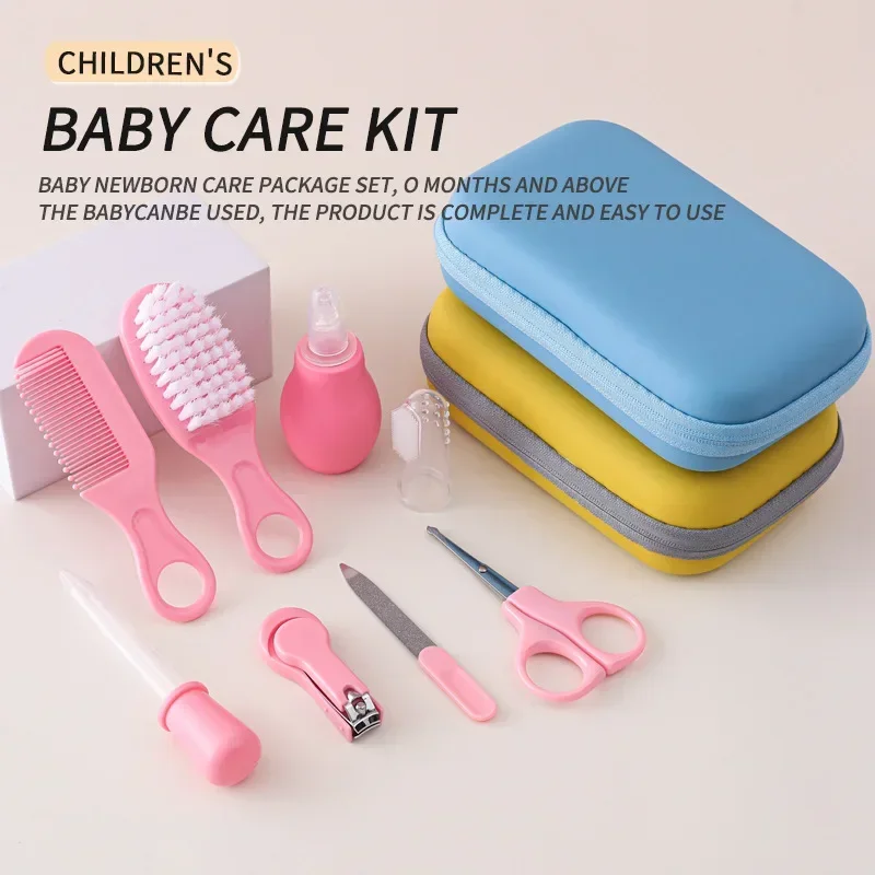

8pcs Newborn daily nail Care kit Nail clipper tool Health kit Thermometer Comb Care kit