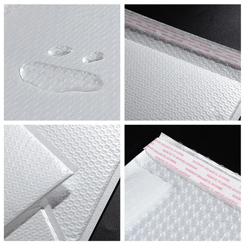 100Pcs Thickened Composite Pearlescent Film Bubble Bag Express Envelope Bag Self-adhesive Bag for Packaging Shockproof