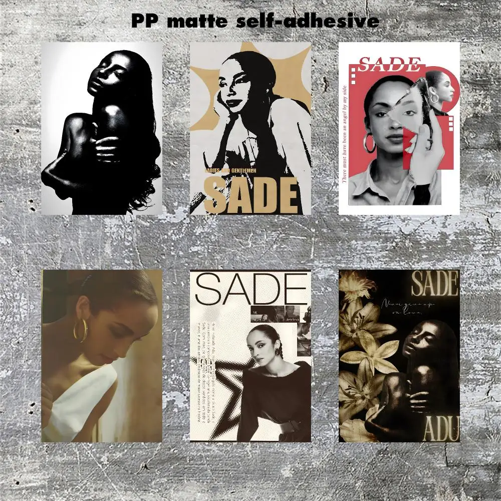 Sade Adu Singer Album Poster Frameless poster pp Matte adhesive paper for Living room hallway bedroom