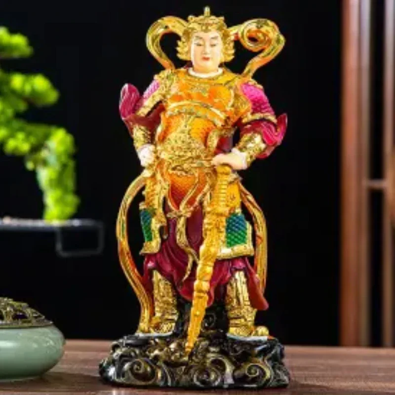 Resin Buddha Statue Buddhist Temple Supplies Pray for Auspiciousness Indoor Entrance Living Room Decorations Daily Gift Giving