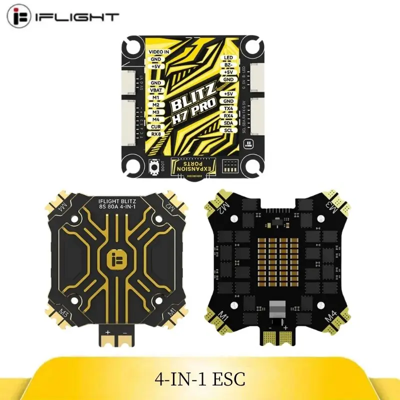 

iFlight BLITZ H7 Pro Combo Set with BLITZ E80 Pro 4-IN-1 ESC (With CNC Alum Cover or Without CNC Alum Cover) for FPV Parts