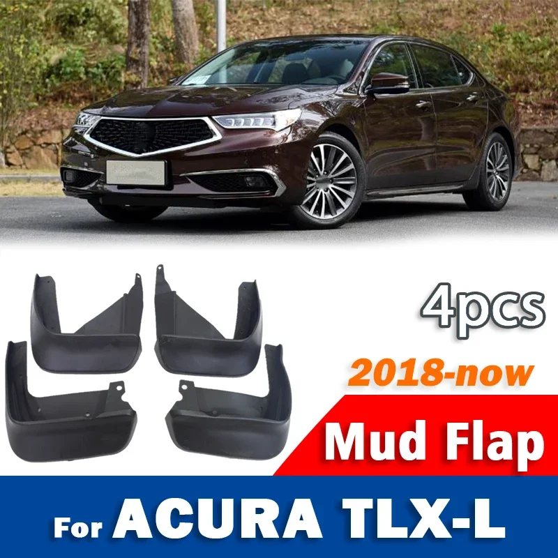 For Acura TLX-L Mudflaps Mudguard Fender Mud Flap Guards Splash Car Accessories 1 set 4pcs 2018 2019 2020 2021 2022 2023 2024+