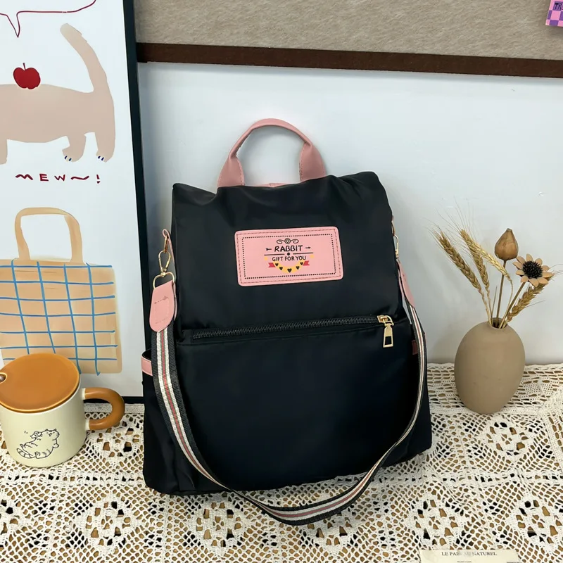 

Trendy Women's Backpack - 2025 New Nylon Small Travel Bag Ins Popular Korean Style Large Capacity Student