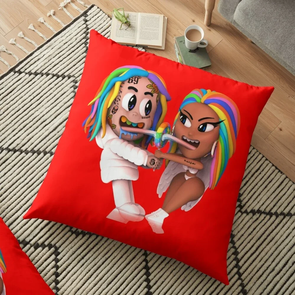 

6IX9INE Trollz Art Decoration Pillow Case Sofa Waist Throw Cushion Cover Home Decor