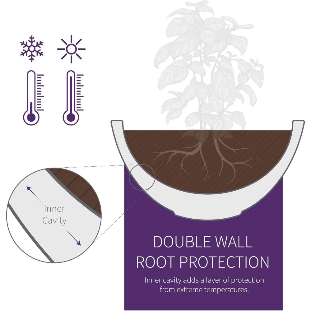 Großer runder flacher Pflanztopf für den Außenbereich für Wassergärten, Bonsai und Sukkulenten – ideal für Gartendekoration und Landschaftsgestaltung