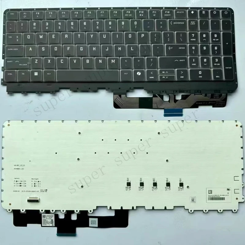 S+   New Pek Key RGB Backlit US Keyboard For HP OMEN MAX 16 inch Gaming Laptop 16-ah