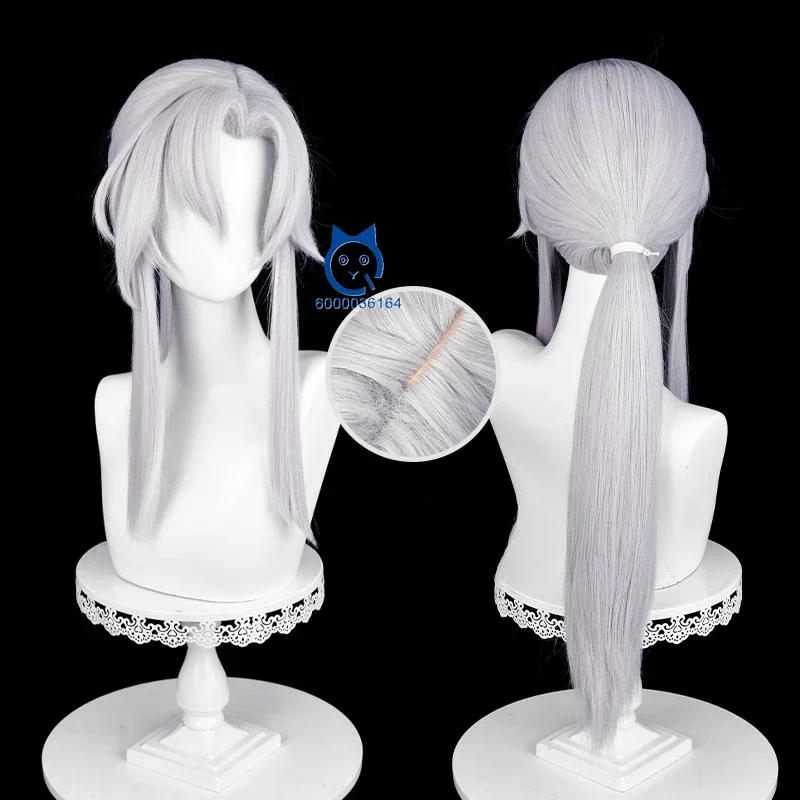 

Serraph of The End Anime Ferid Bathory Hot Cosplay Wig 74cm Long Silver White Wigs Heat Resistant Synthetic Hair Comic Con Party