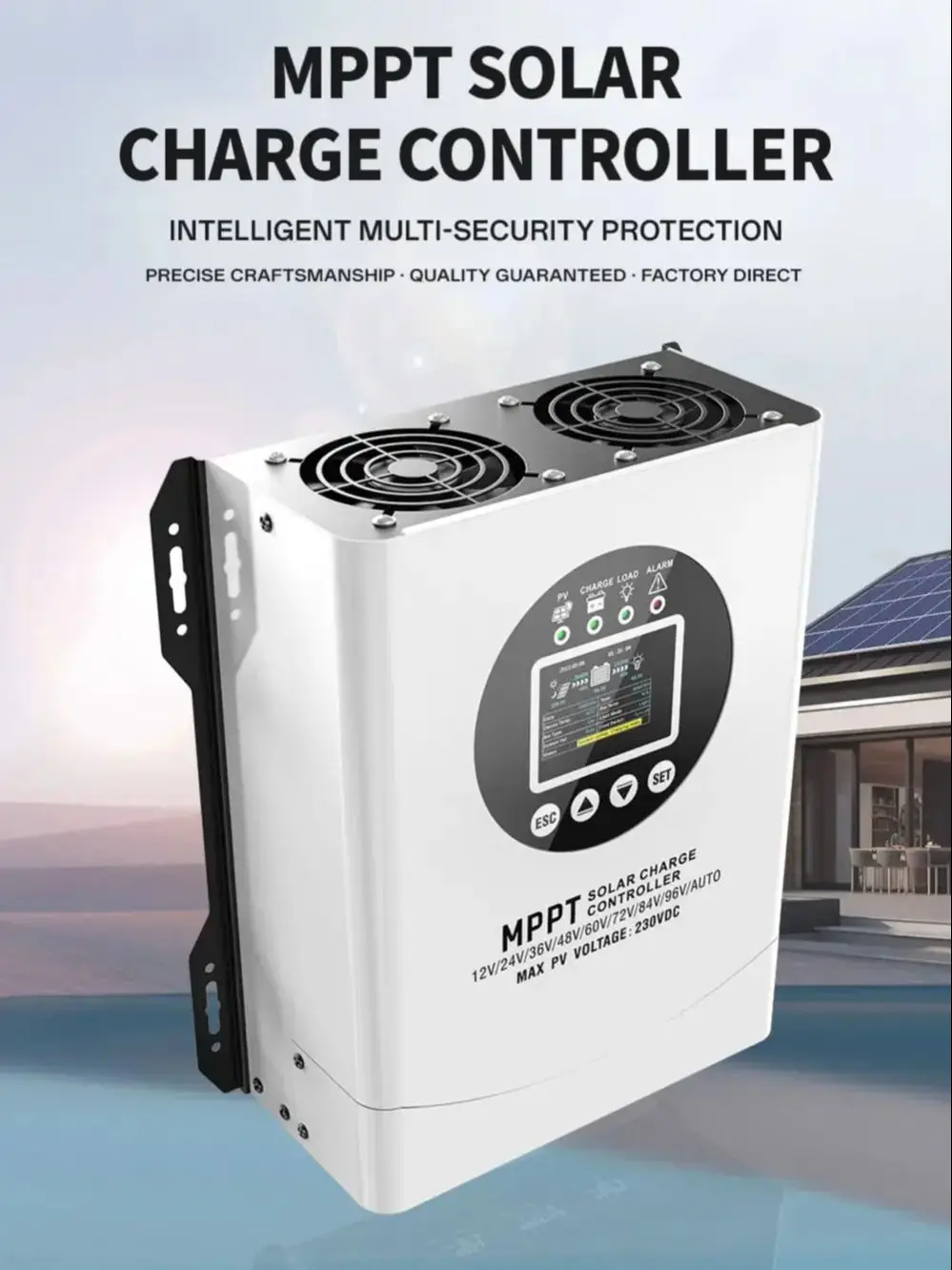 EVSOLAR 60A 120A MPPT zonne-laadregelaar, PV-ingang 36-480V of 18-230V, met optionele WiFi, batterij 12-96V - afbeelding 2