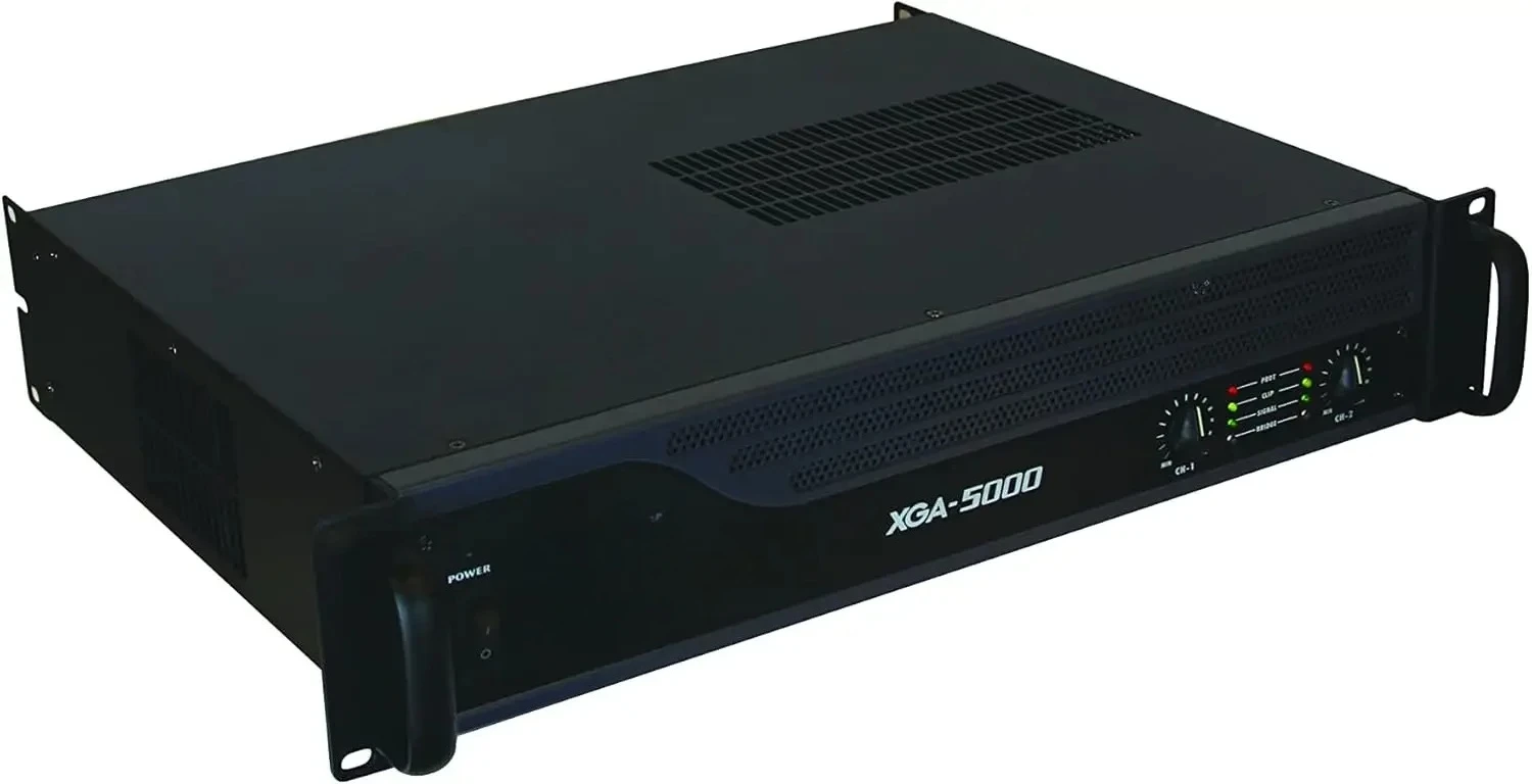 2 Channel 5000W Professional Power Amplifier DJ PA Stereo Amp XLR RCA Input Bridge Mode