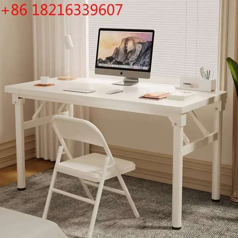 TAO Small Desk No Assembly Foldable Writing Table,Sturdy And Heavy Duty Folding Computer Desks For Small Space/Home Office/Dormi
