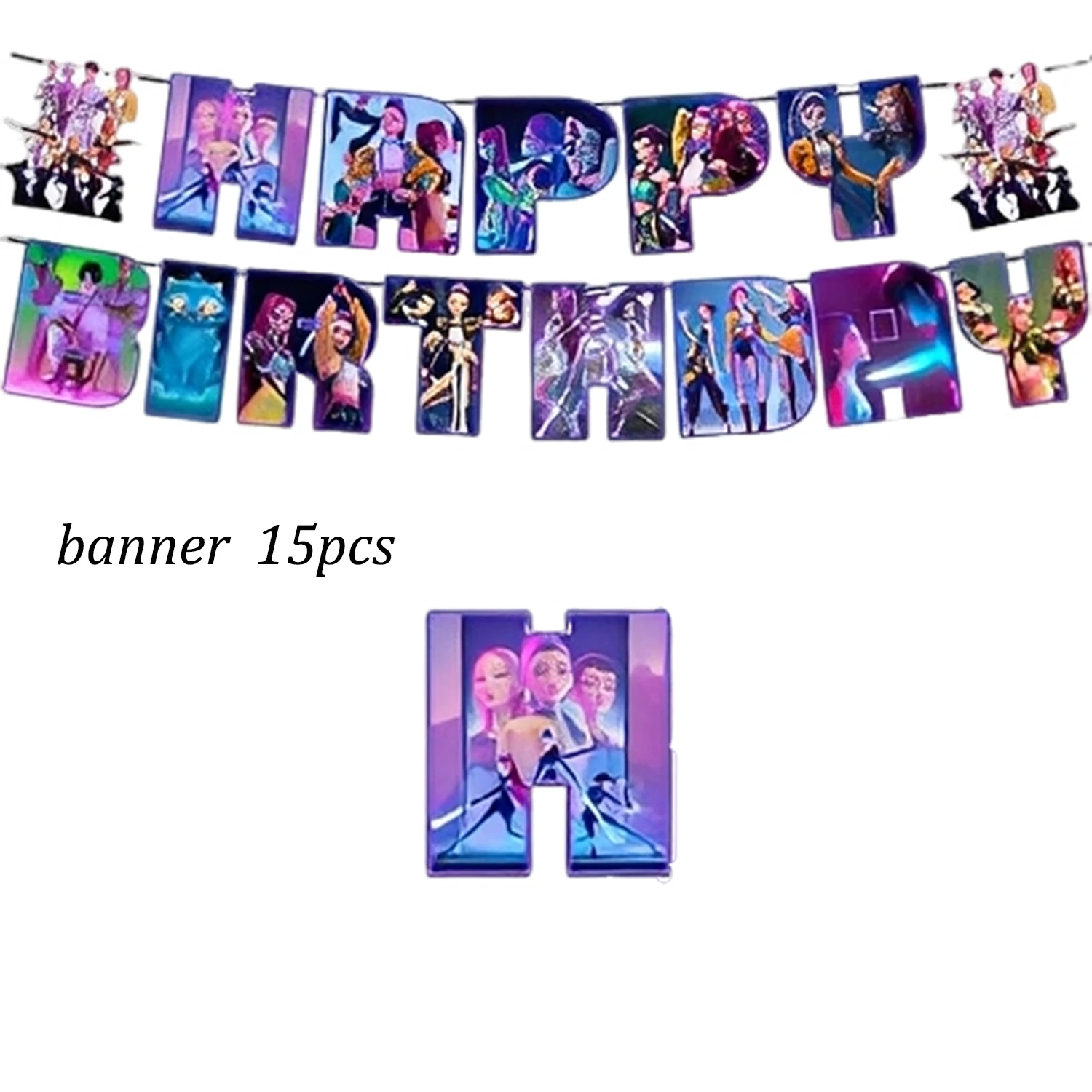 Nowy Zestaw Dekoracji na Urodziny Łowców Demonów, Akcesoria Imprezowe, Topper na Tort, Flaga, Artykuły Kpop, Dekoracje na Urodziny, Impreza Anime