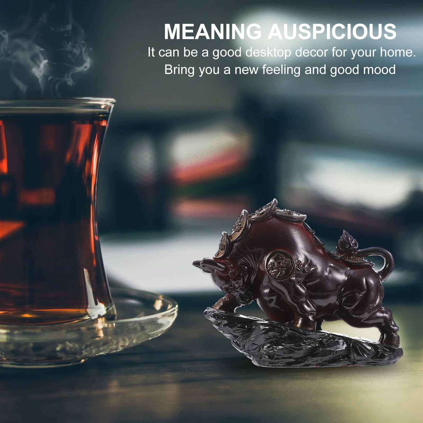 

Tea Pet Cattle Tea Pet Mini Cattle Ornaments Cattle Sculpture Ornaments Resin Ornaments