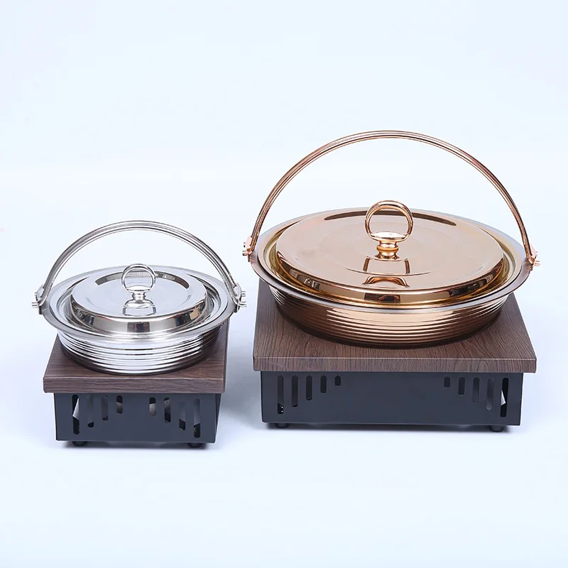 

Three-layer steel stainless steel large-capacity alcohol hanging boiler high-grade glare boiler commercial hotel buffet furnace