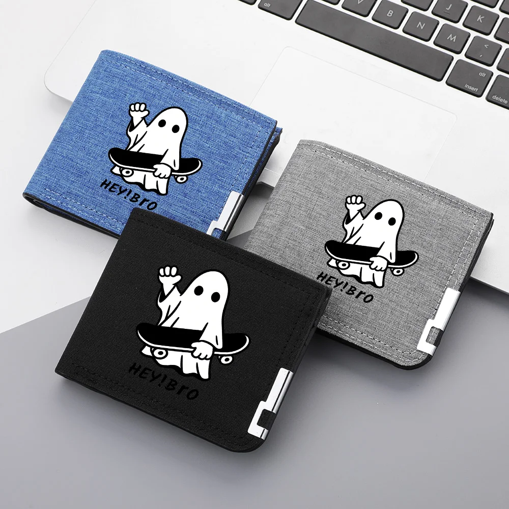 A New Type of Men's Wallet with Cartoon Patterns, Featuring a Metal Frame and Multiple Card Slots, Is a Multi-functional Wallet.