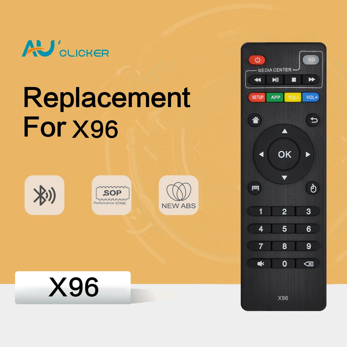 Universal X96 Remote Control for X96 Mini X96W Android TV Box, IR Infrared Remote Controller for Smart Media Player Set Top Box