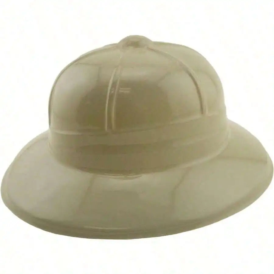 

24Pc Khaki Tan Soft Plastic Pith Sun Hat Costume For Jungle Party Halloween