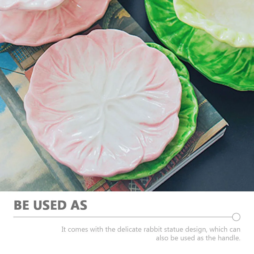 

1 комплект, керамическая миска для капусты с кроликом, милая детская посуда, практичная и долгосрочная миска для праздничного использования, миска для капусты с кроликом