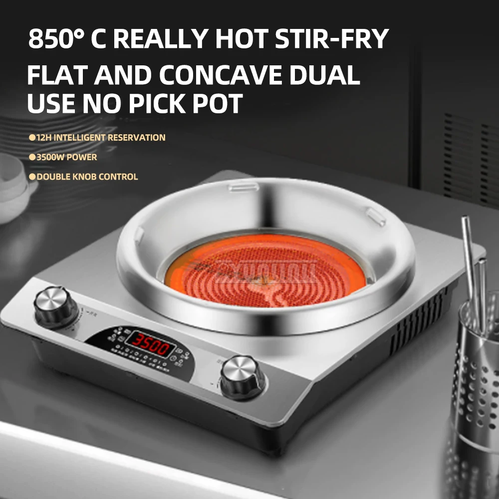 หม้อหุงเว้า 5000W หม้อหุงข้าวเซรามิกกําลังสูง เตาเซรามิกไฟฟ้า เตาผัดสแตนเลส