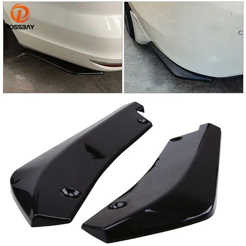 Car Shark Fin Spoiler Rear Lower Bumper Decoration Lip Wrap Diffuser Exterior Parts Universal Fit Mercedes Benz Golf Mk7 BMW E90