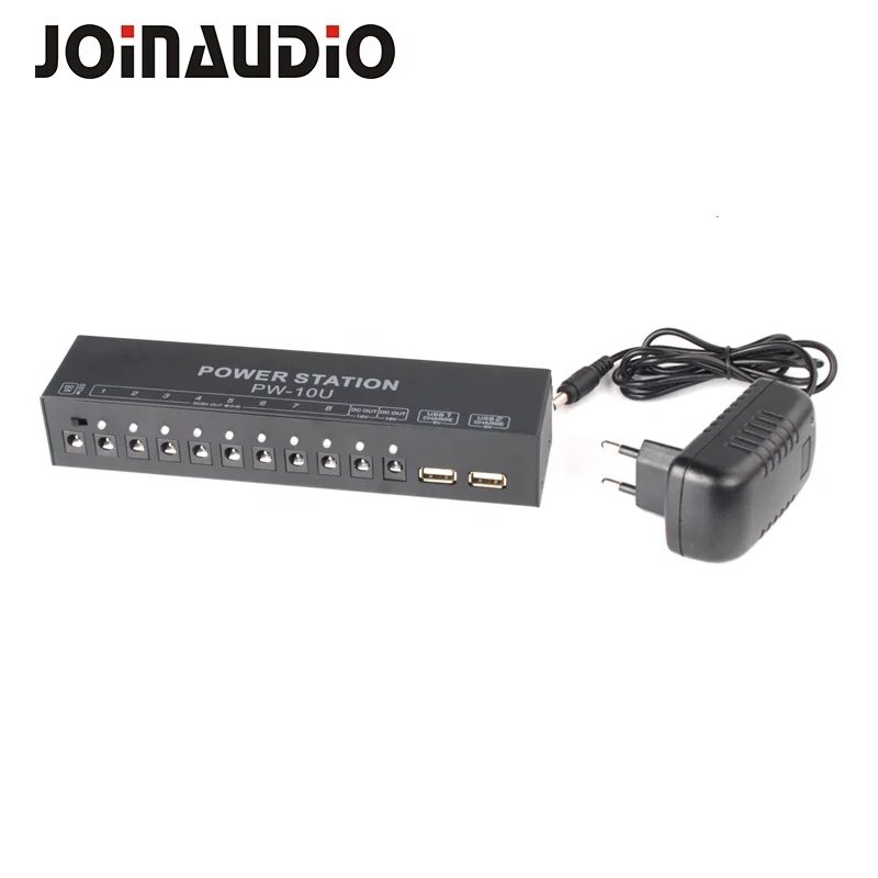 Guitar Multi Effect Guitar Pedal 6/10 Power Station Isolated DC Outputs With 5V USB charge DC cable