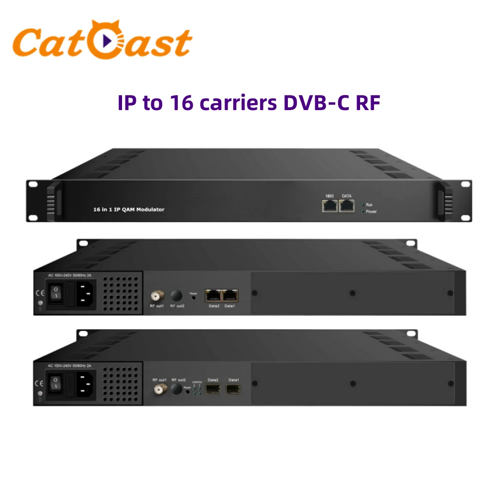 

CATV Standard Qam Modulator IP to 16 carriers DVB-C RF modulator