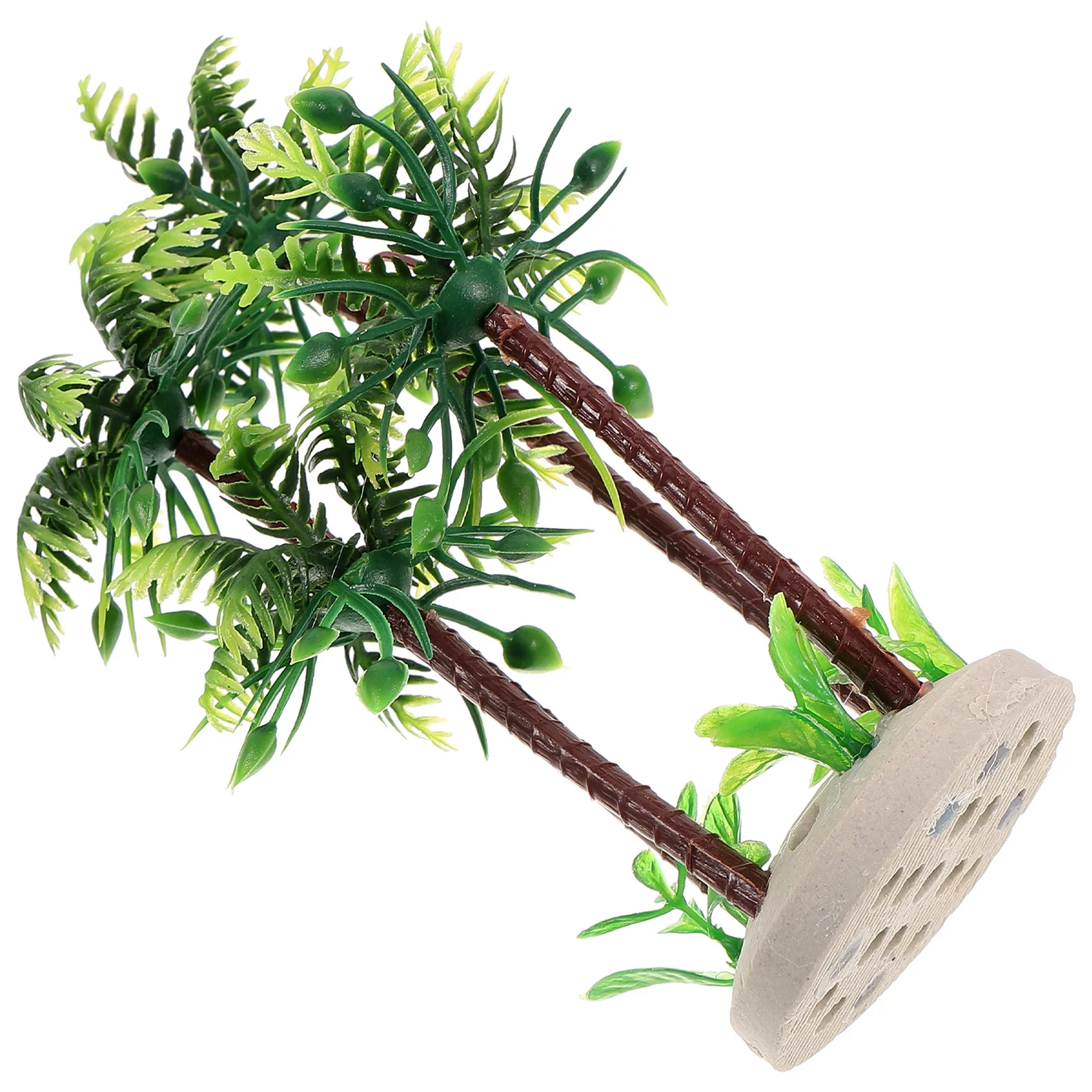 

Simulation Palm Tree Aquarium Decoration Refreshing Look Safe for Fish Fresh Salt Water Environments Fish Tank Plants