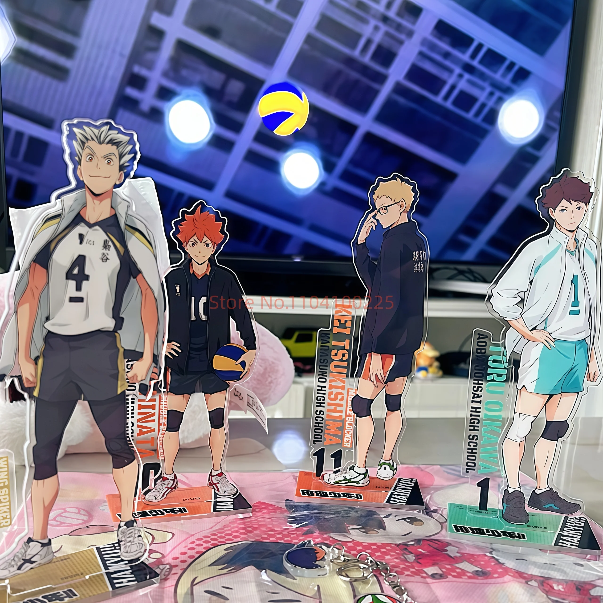 

Official Genuine Haikyuu Shoyo Kenma Character Acrylic Stand Tetsurou Tobio Model Display Figures Ornament Toys Desk Decor Gifts